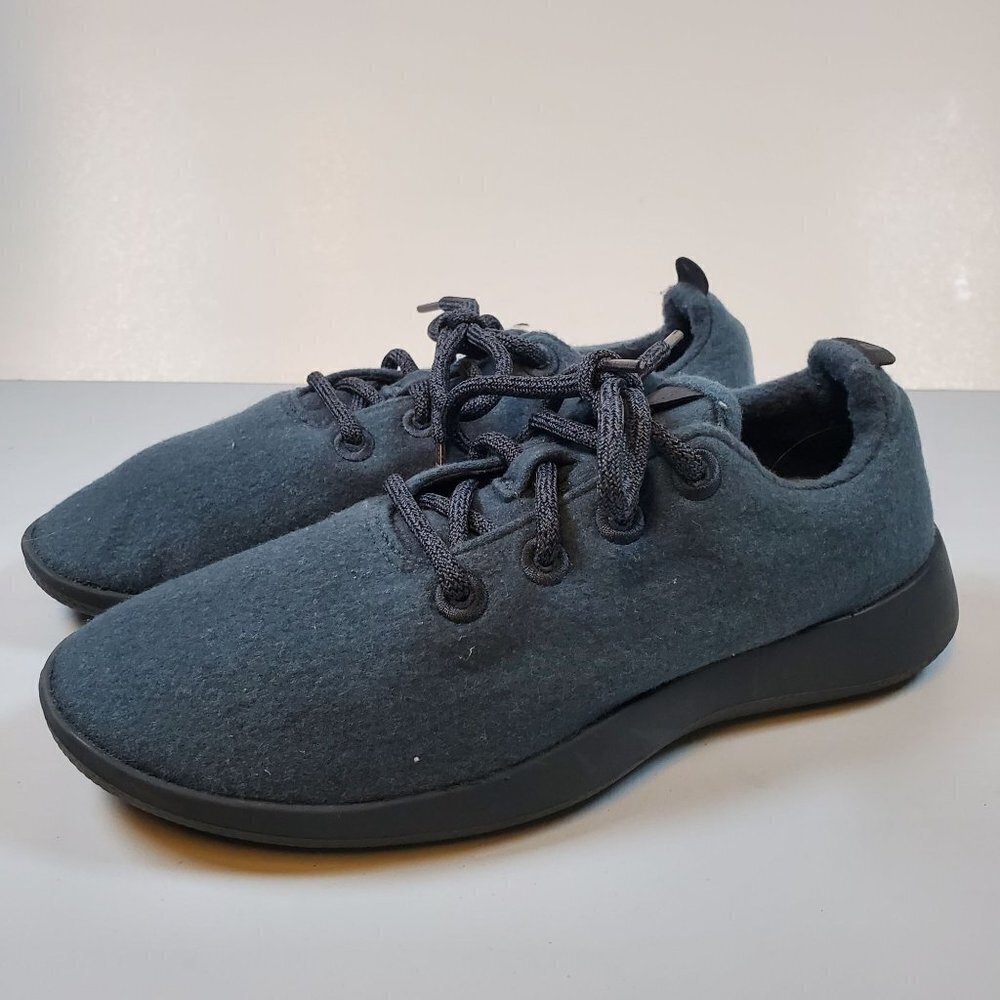 Allbirds Wool Runner Shoes Athletics Outdoor Lace Up Size 9 Womens Navy Blue
